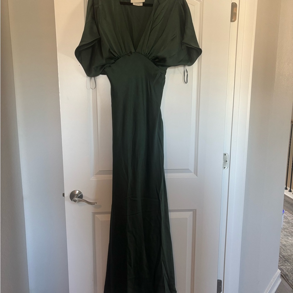 BHLDN Amelia Dark Green Maxi Dress